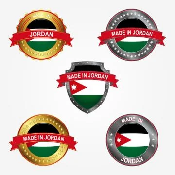 Design label of made in Jordan. Vector illustration Stock Illustration