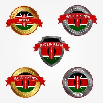 Design label of made in Kenya. Vector illustration Stock Illustration