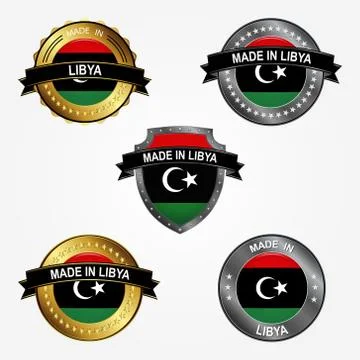 Design label of made in Libya. Vector illustration Illustrazione stock
