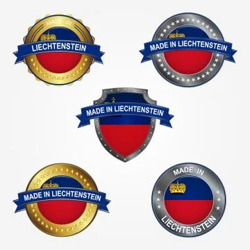 Design label of made in Liechtenstein. Vector illustration Stock Illustration
