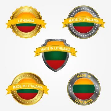 Design label of made in Lithuania. Vector illustration Stock Illustration
