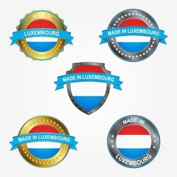 Design label of made in Luxembourg. Vector illustration Stock Illustration