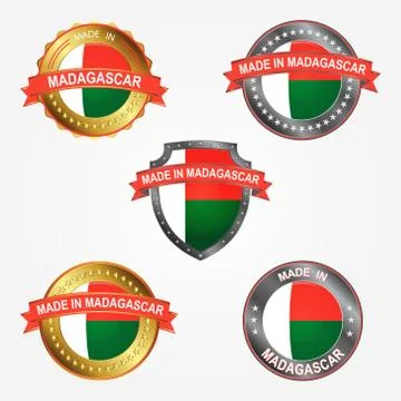 Design label of made in Madagascar. Vector illustration Stock Illustration