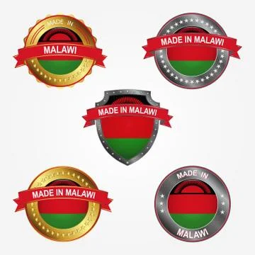 Design label of made in Malawi. Vector illustration Stock Illustration