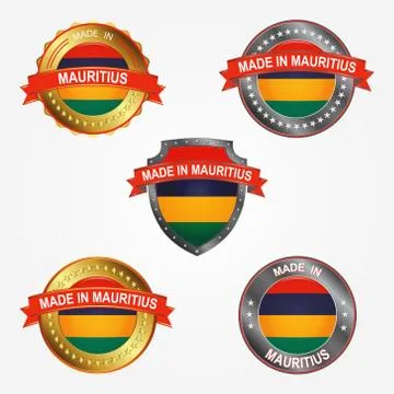 Design label of made in Mauritius. Vector illustration Stock Illustration