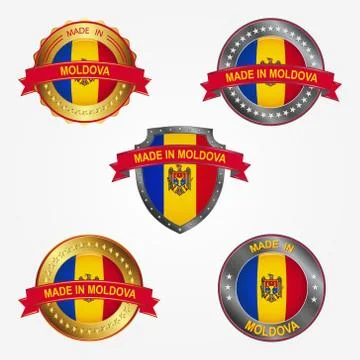 Design label of made in Moldova. Vector illustration Stock Illustration