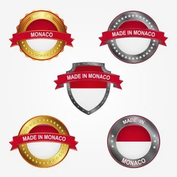 Design label of made in Monaco. Vector illustration Stock Illustration