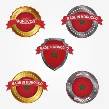 Design label of made in Morocco. Vector illustration Stock Illustration