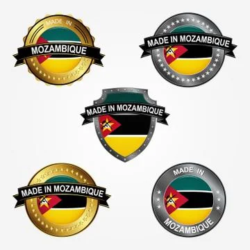 Design label of made in Mozambique. Vector illustration Stock Illustration