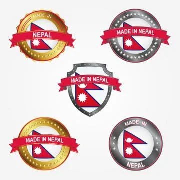 Design label of made in Nepal. Vector illustration Stock Illustration