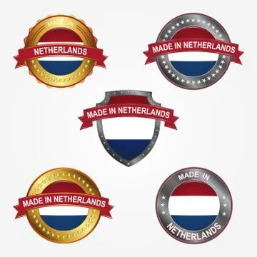 Design label of made in Netherlands. Vector illustration Stock Illustration