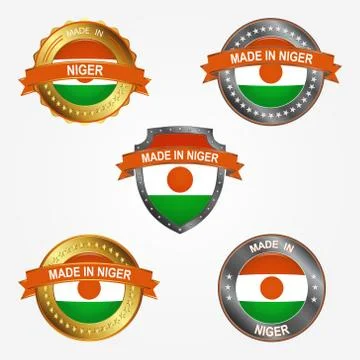 Design label of made in Niger. Vector illustration Stock Illustration