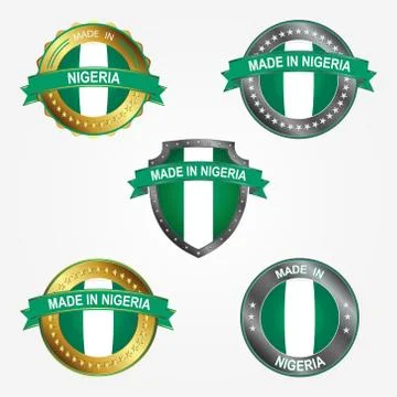 Design label of made in Nigeria. Vector illustration Stock Illustration
