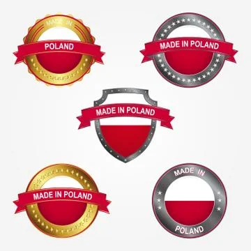 Design label of made in Poland. Vector illustration Stock Illustration