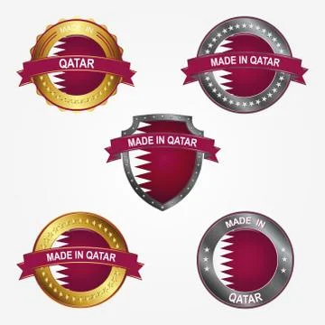 Design label of made in Qatar. Vector illustration Stock-Illustration