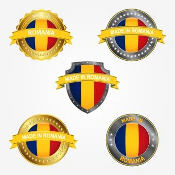 Design label of made in Romania. Vector illustration Stock Illustration