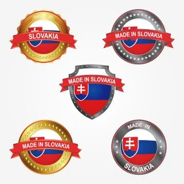Design label of made in Slovakia. Vector illustration Stock Illustration