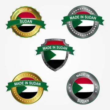 Design label of made in Sudan. Vector illustration Stock Illustration