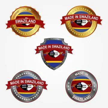 Design label of made in Swaziland. Vector illustration Stock Illustration