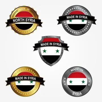 Design label of made in Syria. Vector illustration Stock Illustration