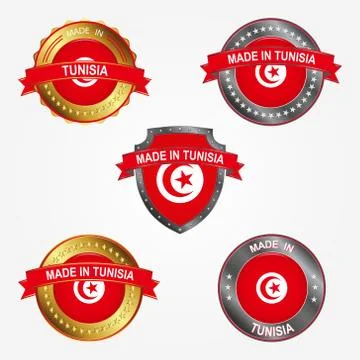 Design label of made in Tunisia. Vector illustration Stock Illustration