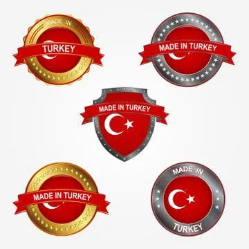Design label of made in Turkey. Vector illustration Stock Illustration