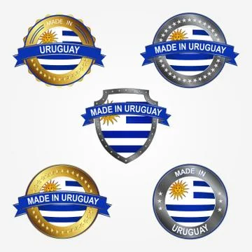 Design label of made in Uruguay. Vector illustration Stock Illustration