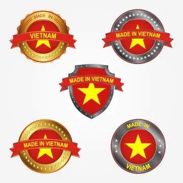 Design label of made in Vietnam. Vector illustration Stock-Illustration