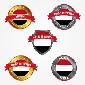 Design label of made in Yemen. Vector illustration Stock Illustration