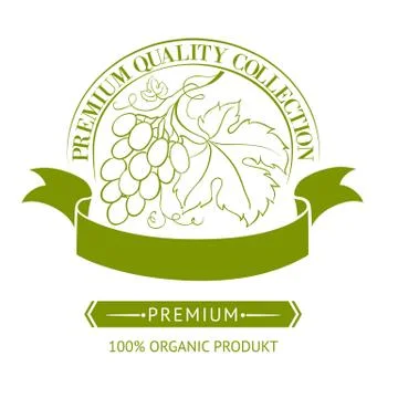Design of label for wine. Illustrazione stock