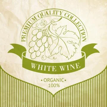 Design of label for wine. Stock Illustration