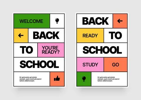 Design layout template for Back to school. Stock Illustration