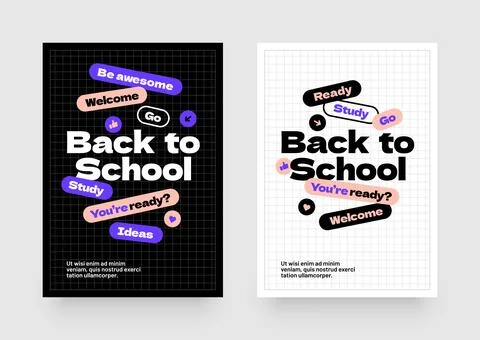 Design layout template for Back to school. Stock Illustration