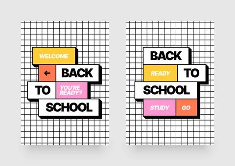 Design layout template for Back to school. Stock Illustration