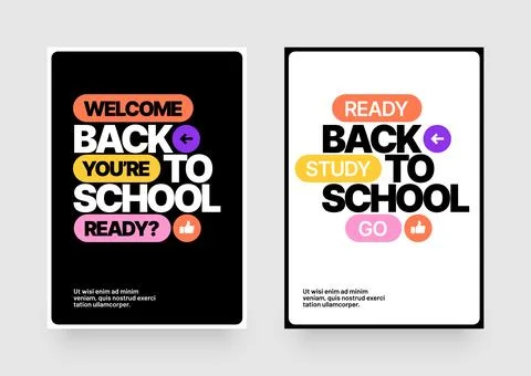 Design layout template for Back to school. Stock Illustration