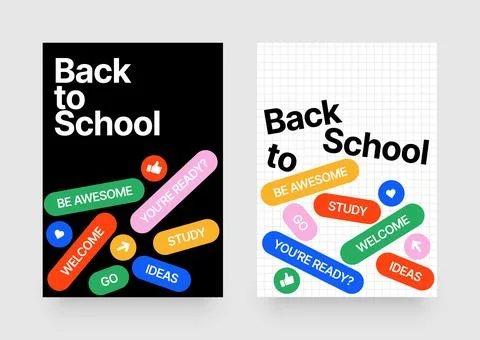 Design layout template for Back to school. Stock Illustration