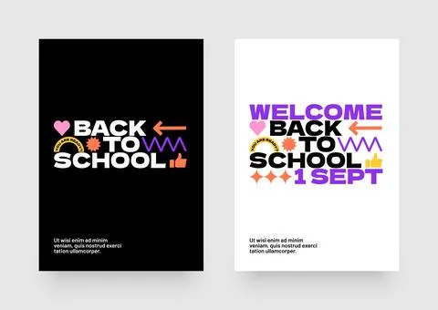 Design layout template for Back to school. Stock Illustration