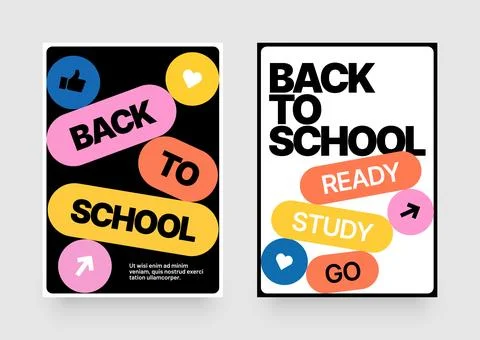 Design layout template for Back to school. Stock Illustration
