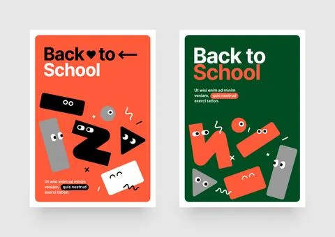 Design layout template for Back to school. Stock Illustration
