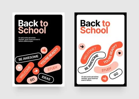 Design layout template for Back to school. Stock Illustration