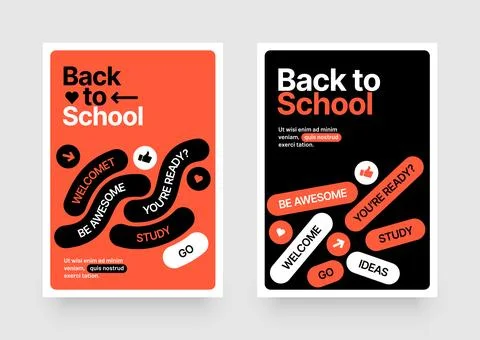 Design layout template for Back to school. Stock Illustration