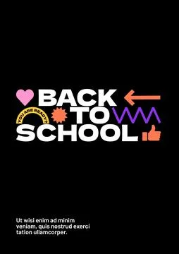 Design layout template for Back to school. Stock Illustration