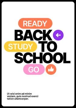 Design layout template for Back to school. Stock Illustration