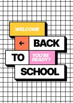 Design layout template for Back to school. Stock Illustration