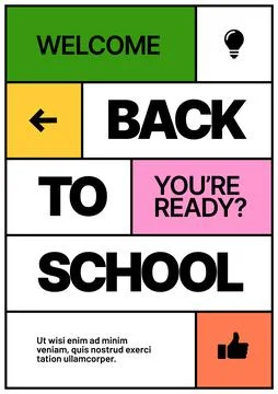 Design layout template for Back to school. Stock Illustration