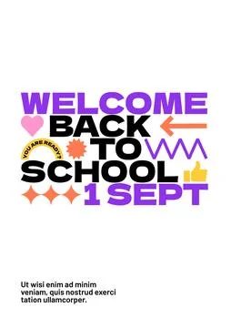 Design layout template for Back to school. Stock Illustration