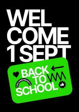 Design layout template for Back to school. Stock Illustration