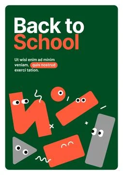Design layout template for Back to school. Stock Illustration