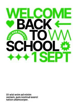 Design layout template for Back to school. Stock Illustration