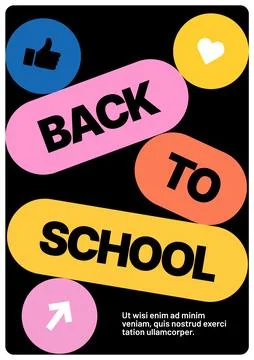 Design layout template for Back to school. Stock Illustration